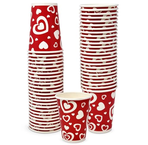 Gift Boutique 50 Valentine Disposable Cups 9 oz...