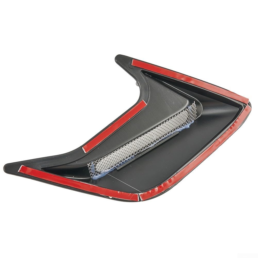 Adesivo decorativo per bocchetta laterale auto ABS nero confezione da 2