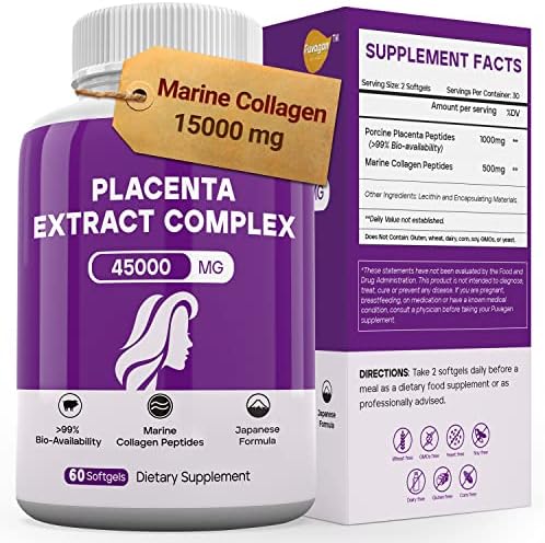 Puvagan [30 Days Supply] Collagen Pills - Reduce Wrinkles, Tighten Skin, Boost Hair Skin Nails Joints - Collagen Wrinkle Formula - Hydrolyzed Collagen Peptides Supplement