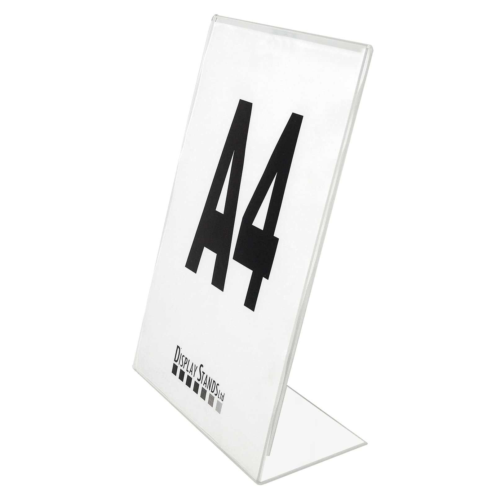 DSL Acrylic Poster Menu Holder - Portrait, Single Sided, Table Display Stand, Sign Holder, Perspex Freestanding Menu Holder (SU-PSS) (1, A4)