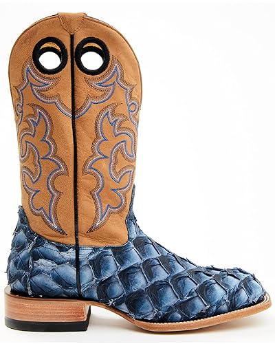 Cody James Men's Exotic Pirarucu Western Boot Broad Square Toe - Bbme-3232