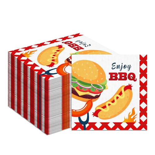 Servilletas para barbacoa juego de 120 piezas desechables decorativas