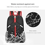 25L Foldable Hiking Backpack Lightweight Packable Basic-Daypack Collapsible Bag Water-Resistant Travel Men Women Camping Cycling Outdoor (Black) - Image 5