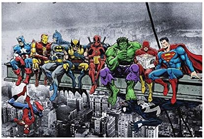 THF Full Drill Diamond 5D DIY Diamond Painting 3D Embroidery Cross Stitch Rhinestone Mosaic Painting Home Decor Super Hero The Avengers 45X30CM