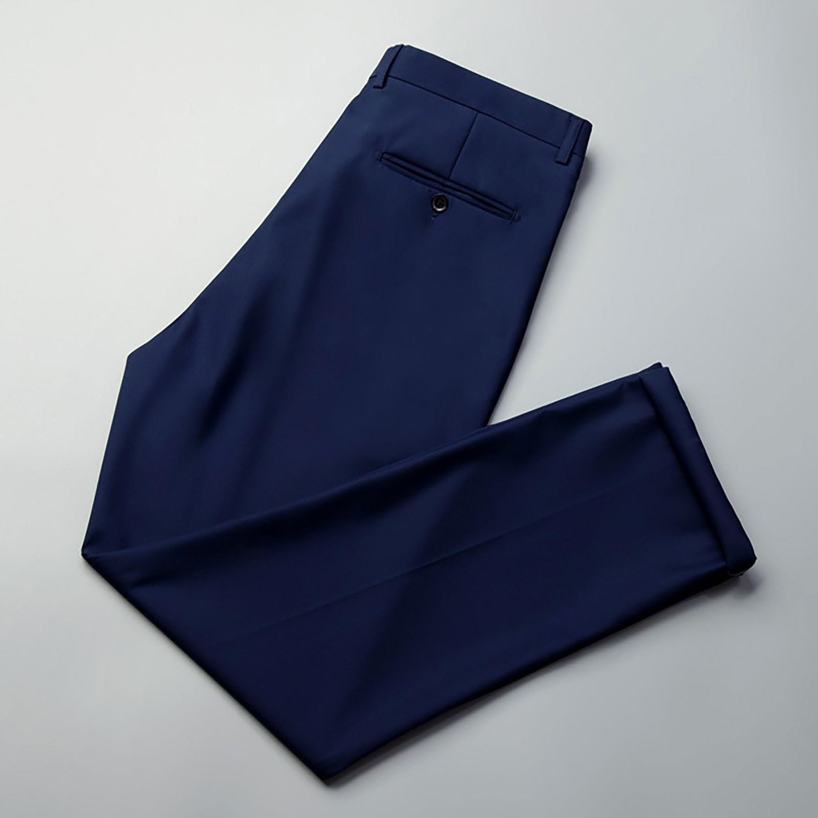 Pantalones De Traje Para Hombre, Para Tallas Grandes Y Altas, Pantalones De Traje De Boda De Corte Clásico Y Corte Plat, Pantalones De Vestir Ligeros De Estilo Ejecutivo