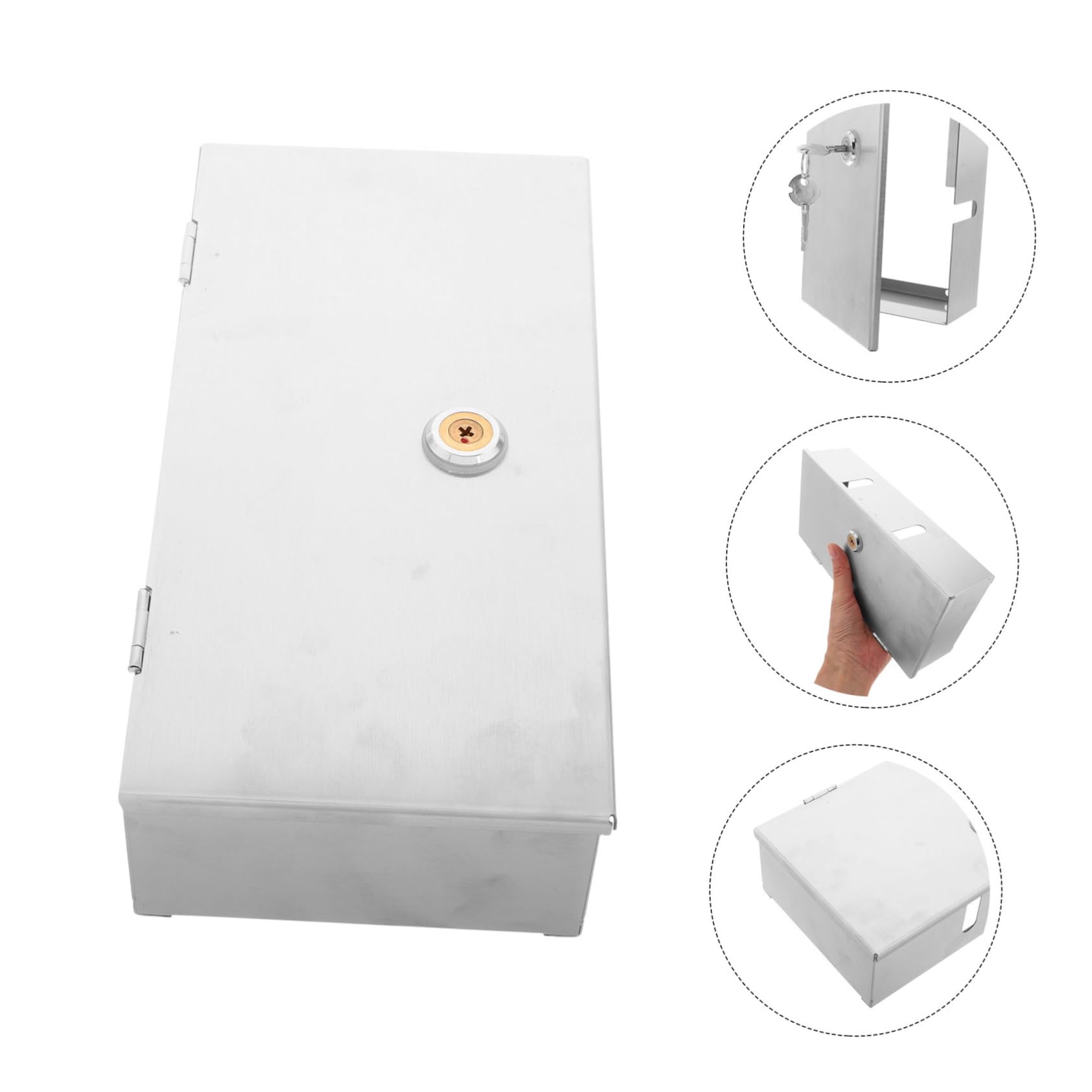 Gatuida Caja para Enchufes de Pared Enchufe Exterior Doble Punto de Corriente Exterior Material Inoxidable Uso Exteriores Protección Lluvia para Cargadores de Coche Eléctrico
