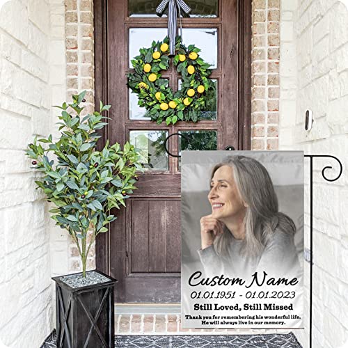 Custom Garden Flag 12X18 Double Sided Personalized Memorial Flags In Loving Memory With Photo Name Date Yard Banner For Graves Decorations (In Loving Memory-6) #TOP5