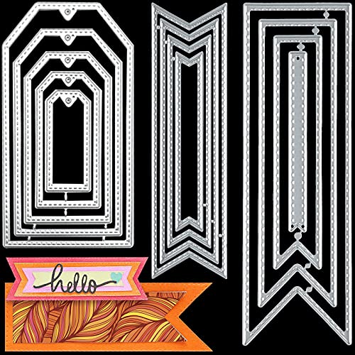 Bookmark Metal Cutting Dies DIY Craft Carbon Steel Embossing Template Metal Cutting Dies,Cutting Dies Metal Stencils Scrapbooking Tool Art Carbon Steel Mould Craft Gift Metallic Die Cut--3 Piece