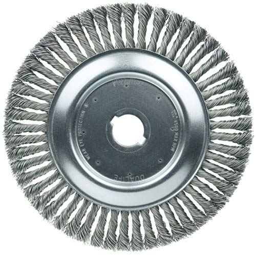 Image of Weiler 08879 10 inch Cable Twist Knot Wire Wheel, .023 inch Steel Fill, 1-1 /4 inch Arbor Hole, Made in The USA (Pack of 2)