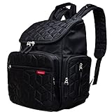 ✔ Diseño elegante unisex: el clásico bolso para cambiar pañales tiene alta moda y altas calificaciones de funcionamiento. A las madres les encanta sentirse como si llevaran una mochila de diseño elegante. ¡Los papás están felices de ser vistos en público con él, mientras están en servicio de papi! También es un regalo perfecto para una nueva mamá.