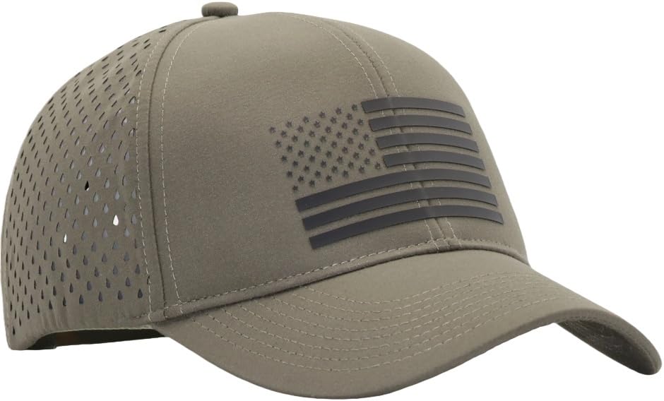 Image of 250th Anniversary USA Flag Hat, Laser Cut Breathable Mesh Patriotic Tactical Baseball Cap for Men Women, Fits OSFM&XXL Head