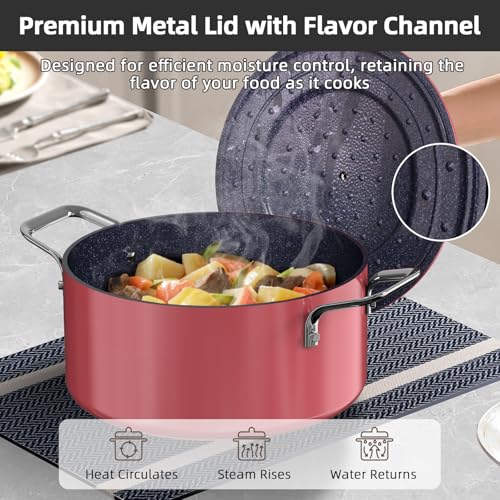 Image of Nuwave Lux 13pc Forged Lightweight Cookware Set PFAS Free, Healthy G10 Duralon Ceramic Coating, Ultra Non-Stick, Stay-Cool Handles, Works on All Cooktops & Induction Ready