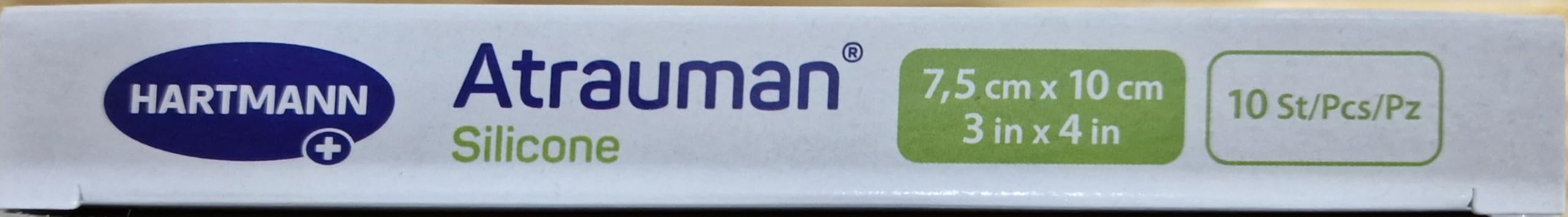 ATRAUMAN Silicone steril 7,5x10 cm Kompressen 10 St