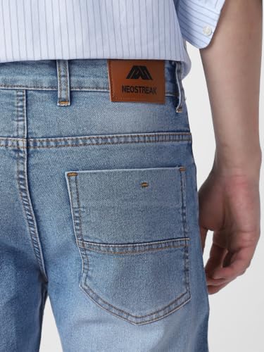 Image of Neostreak Men's Regular Fit Heavy Washed Jeans Stretchable