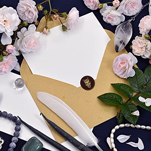 CRASPIRE Owl Wax Seal Stamp Gothic Knot Wax Stamp 30mm/1.18inch Removable Brass Head Sealing Stamp with Wooden Handle for Invitation Envelope Cards Gift Scrapbooking Decor - Image 3
