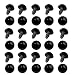 100 Sets 20mm Plastic Safety Eyes with Washers Best for Doll Making DIY Craft Kit Clear Black Safety Eyes Decoration Accessories