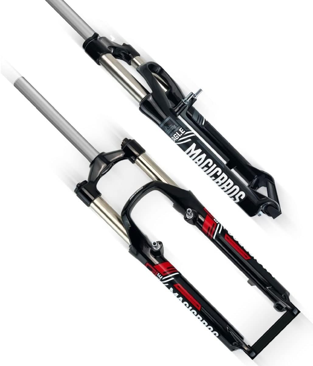 Forcella MTB da 26" con Freno a V/Disco da 1" e 1/8, Ammortizzazione della Pressione dell'Aria, Controllo della Spalla in Lega di Alluminio A
