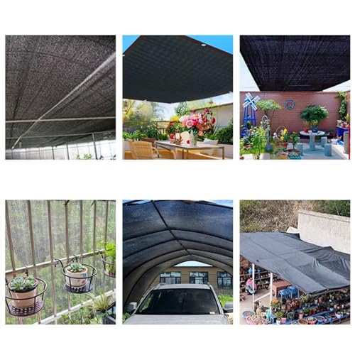 Lona de malla duradera con anillos para protección solar exterior 6