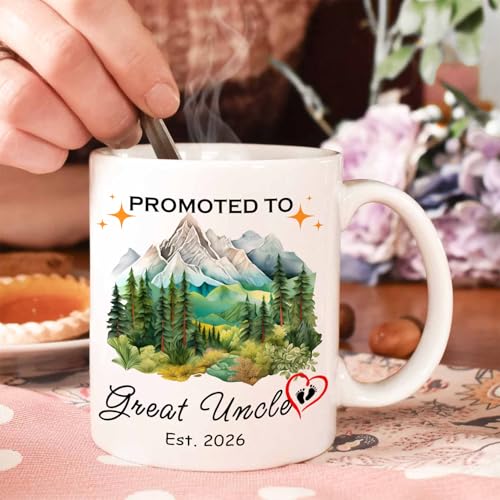 KOXAME Promoted To Great Uncle Est 2026 Coffee Mug 11oz, First Time Uncle Gifts for Pregnancy Announcement (uncle2026) - image 5