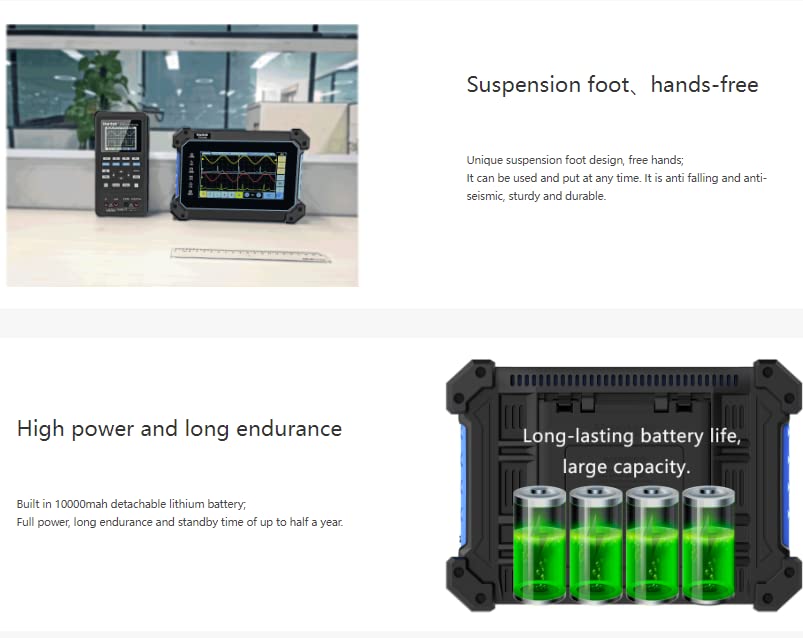 Hantek TO1000 Series Oscilloscope showing signal generator function