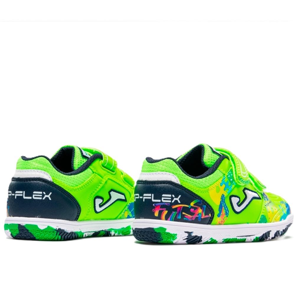 Joma Top Flex JR 2611 Verde Flúor Indoor Zapatillas Fútbol Sala