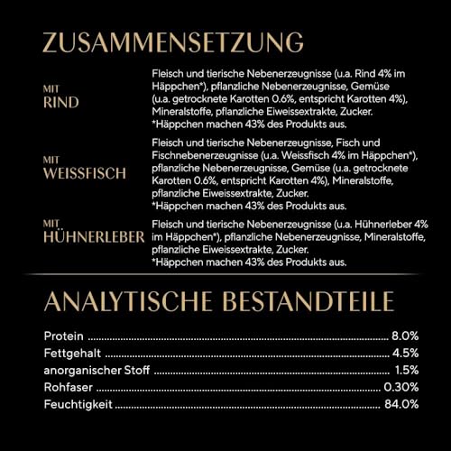 Sheba Portionsbeutel Katzennassfutter Multipack Fresh Cuisine Taste of Paris mit Rind und Weißfisch MSC, 6x6x50g - Gourmet-Katzenfutter mit Rind und Weißfisch 5