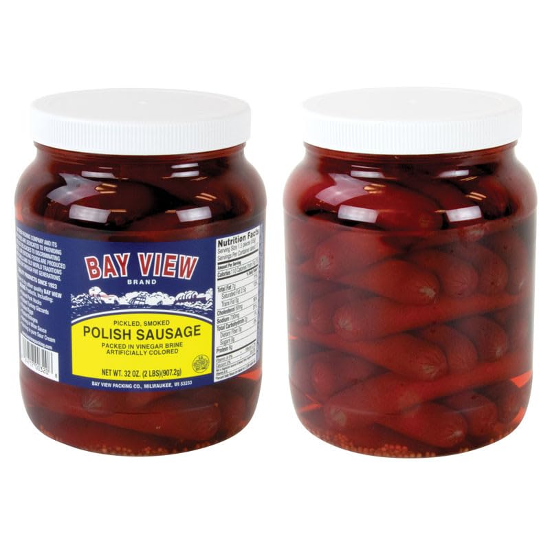 Bay View Packing Company Bay View Pickled Polish Sausage, Two Jars