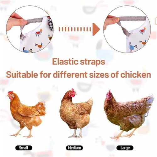 8 Unidades de Selas de Frango, Avental de Lona de Galinha Fixador de Penas de Pato Protetor Traseiro