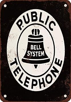 Kexle Bell System Public Telephone Vintage Look Reproduction Metal Tin Sign 8X12 Inches