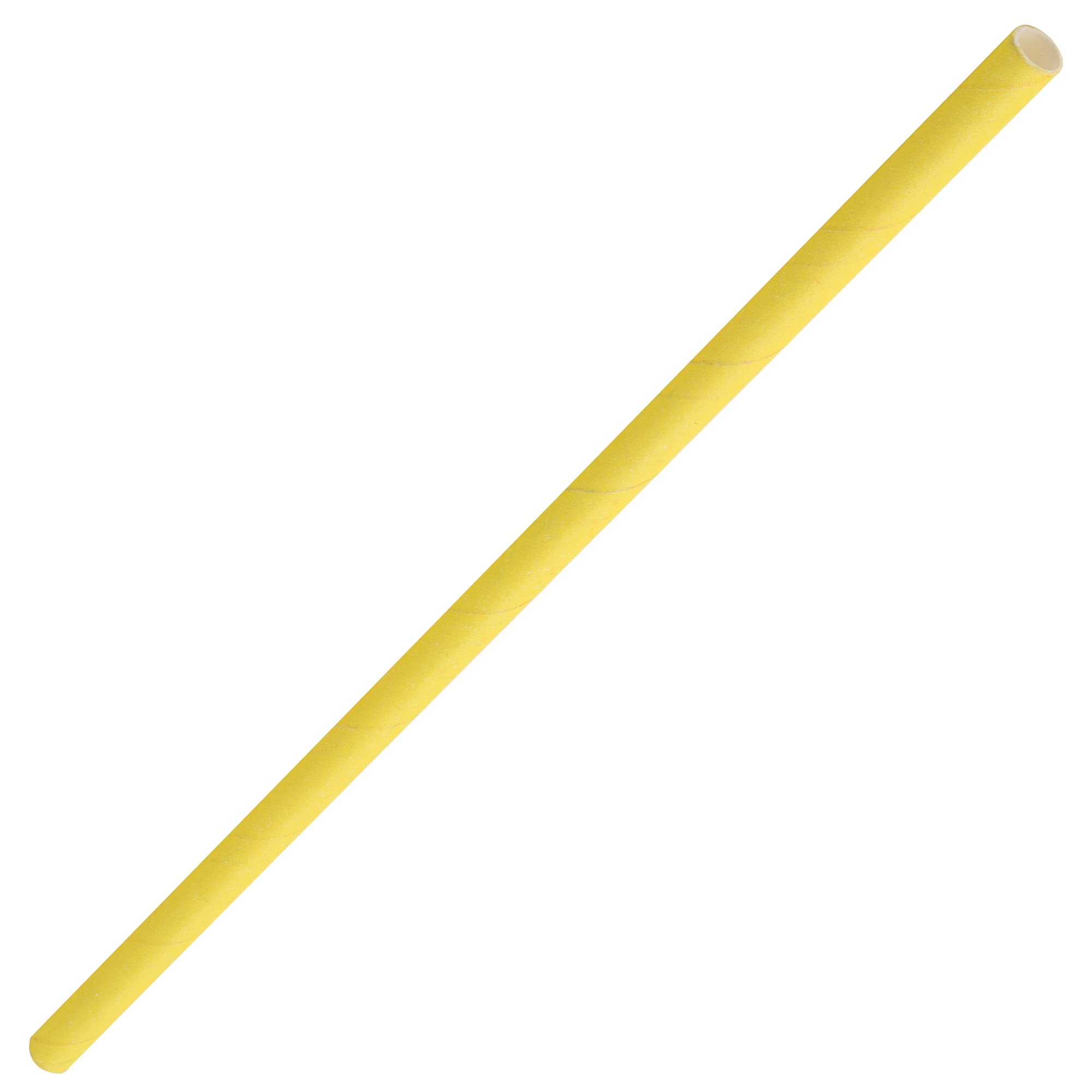 Utopia Solid Paper Straws Yellow 8inch, F90163, Pack of 250