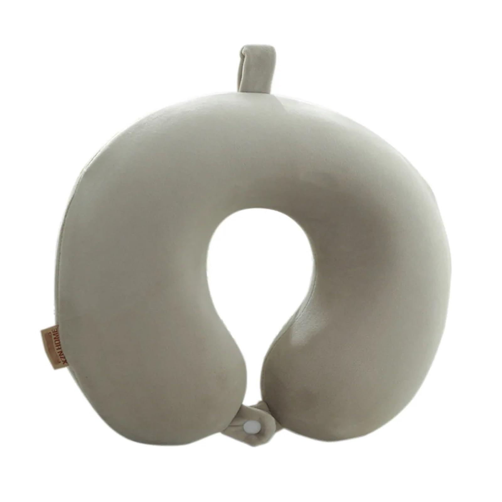 WWYYZAYC Solid Color Neck Pillow Slow Rebound Memory Cotton U-shaped Pillow Car Travel Neck Pillow Office Embroidery(Curry color)