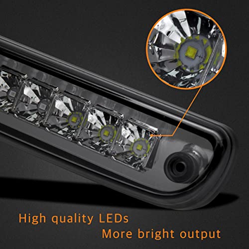 Image of Third 3rd Brake Light LED for 1999-2016 Ford F250 F350 F450 F550 Super Duty, 1993-2011 Ford Ranger High Mount Rear Cab Brake Lights Assembly, 99-16 F-250 F-350 F-450 F-550 Cargo Stop Light