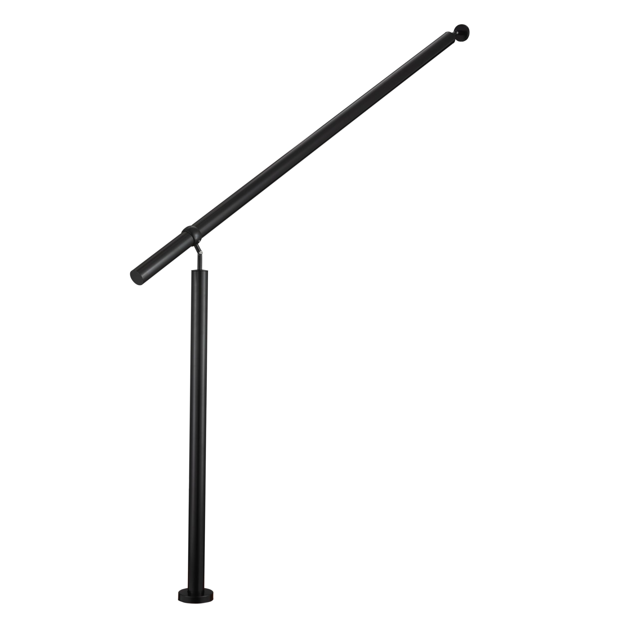 AICA Eingangsgeländer Edelstahl, Geländer Edelstahl Handlauf, Treppengeländer, Winkelverstellbare Wandhaltegriffe, Schwarz, Eingangsgeländer Innen- Und Außenbereich Geeignet, 150 cm