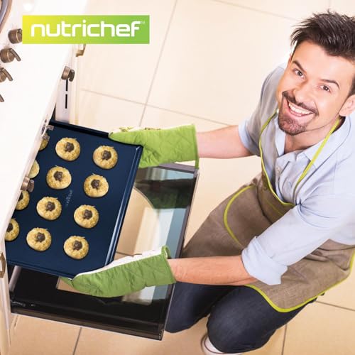 NutriChef Extra Large Nonstick Cookie Sheet for Baking, 22 Inch x 16 Inch Premium Carbon Steel Baking Tray for Oven, Baking Sheet for Cookies, Jelly Rolls, & Pastries - Blue Diamond, NCLG1BD by NutriChef - Image 7