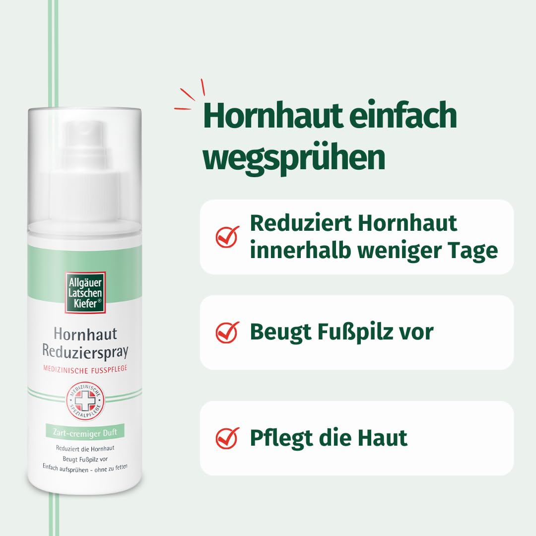 Allgäuer Latschenkiefer Hornhaut Reduzierspray, 150 ml Pulverizador