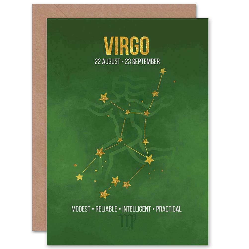 Wee Blue Coo Virgo Birthday Card - Zodiac Star Sign Astrology