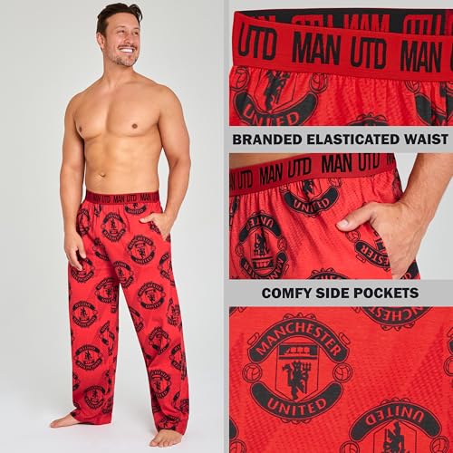 Manchester United F.C. Men's Cotton Pajama Pants - Man United Gifts4