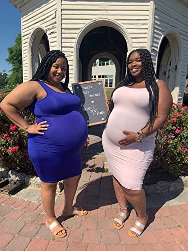 Lagshian Women's Sexy Bodycon Tank Dress Sleeveless Basic Midi Club Dresses Royal Blue #TOP5