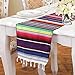 Hooqict 14 x 84-inch Mexican Table Runner for Mexican Party Wedding Decorations, Fringe Cotton Mexican Serape Blanket Table Runner