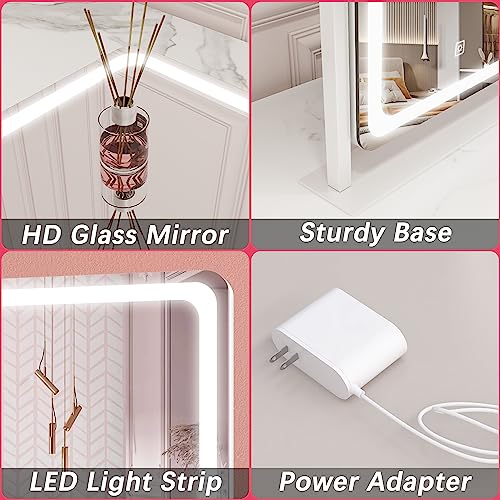 Rolove Vanity Mirror With Lights, 12.6 Inch×15 Inch Led Makeup Mirror, Lighted Makeup Mirror With Lights thumb #5