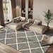 Safavieh Hudson Shag Collection SGH281B Grey and Ivory Area Rug, 9 feet by 12 feet (9' x 12')