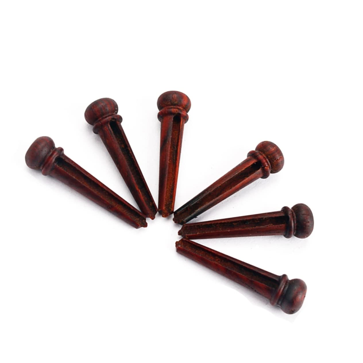 VANZACK 6 PCS String Rosewood Bridge Pins for Acoustic Guitar Easy Install Replacement Parts for Enhanced Sound Clarity and Responsiveness for Folk Stringed Instruments
