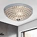 SOTTAE Elegant 2 Lights Crystal Cental Shade Chrome Finish Bedroom Living Room Hallway Kids Room Modern Crystal Chandelier Ceiling Light, Ceiling Chandelier Size 11.8"(14# Size Bead)