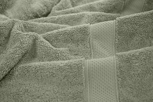 Maura Luxury Turkish Cotton Bath Towel Sets 8Pc - Soft, Thick, Plush & Super Absorbent Hotel & Spa Quality Oversized Hand Towels For Bathroom - Adult Size- Sage Green #TOP2