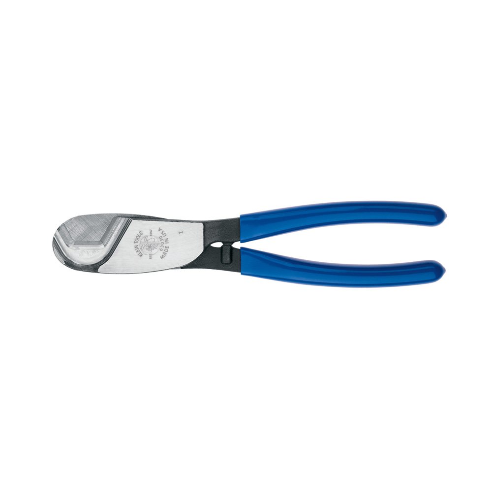 KLEIN TOOLS 63030 Cable Cutter, Made in USA, Coaxial Cutter for 1-Inch Aluminum and Copper Cable, One-Hand Shearing