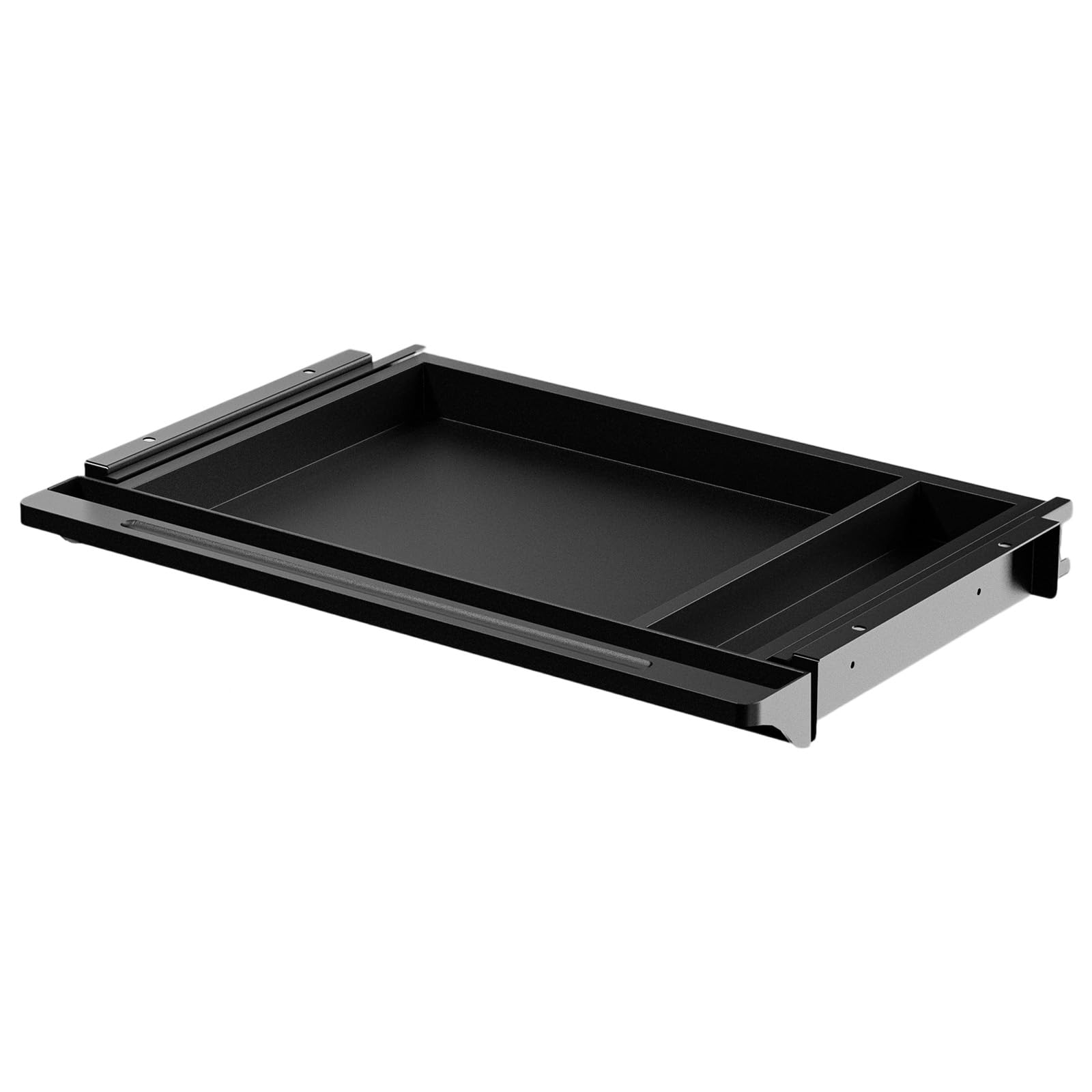 Generisch Organizer per cassetti sotto la scrivania, 52 cm di lunghezza, estraibile, con divisori a scomparsa, cassetto nascosto per ufficio, casa, scuola, nero