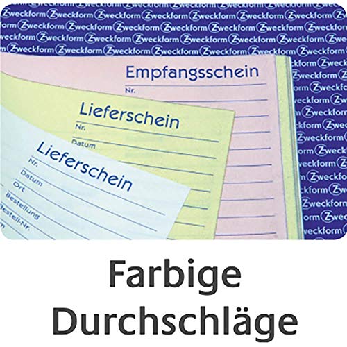 AVERY Zweckform 1739 Auftrag/Lieferschein/Rechnung Kombinationsbuch (A5, 2x40 Blatt, selbstdurchschreibend mit farbigem Durchschlag, mit Unterschriftenfeld für Auftraggeber) weiß/gelb