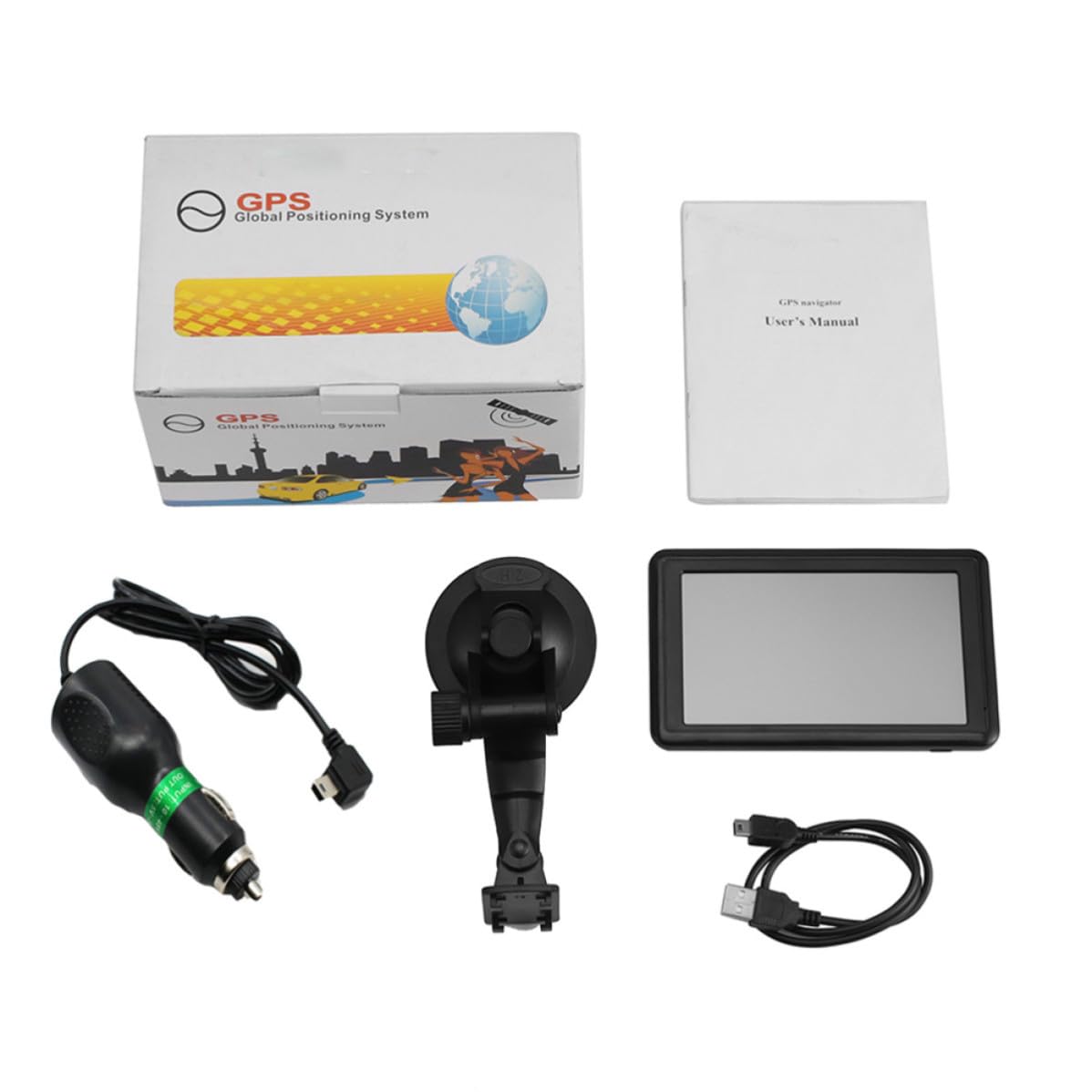 5 Pulgadas Pantalla Táctil Portátil GPS para Coche