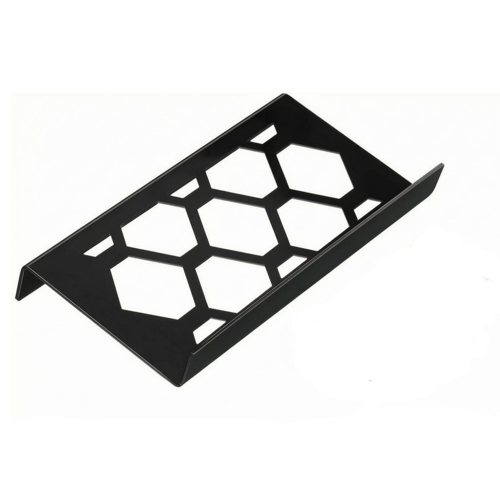 Expositor con Banja Inclinada Modular, Soporte para Cartas Coleccionables, Transparente, Escritorio, Ferias, Tiendas, Negro, Panal Grande