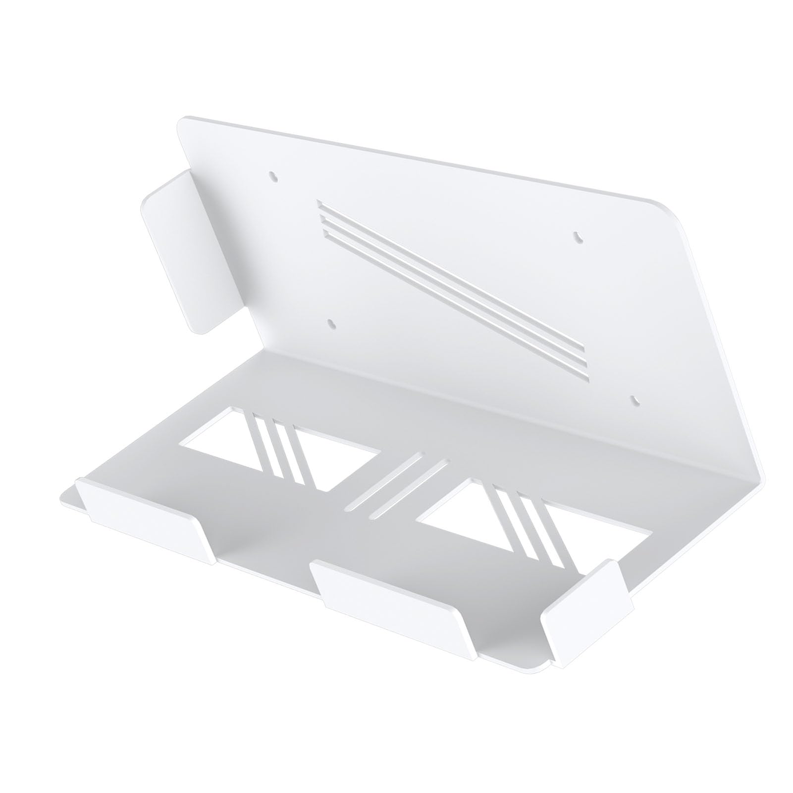 Supporto da parete per console di gioco, supporto stabile per controller cuffie dietro il supporto TV (bianco)